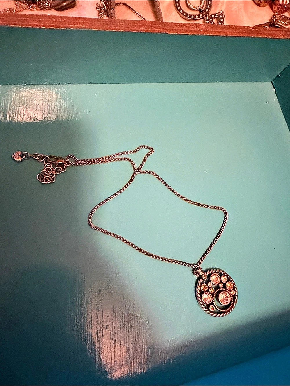 Brighton Embellished Pendant Necklace in Brown